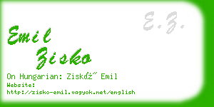 emil zisko business card